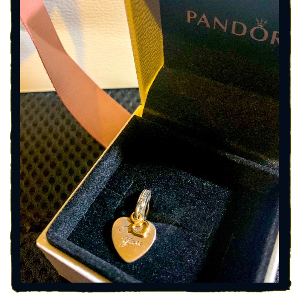 Pandora Forever I ❤️ you charm .925 14k
